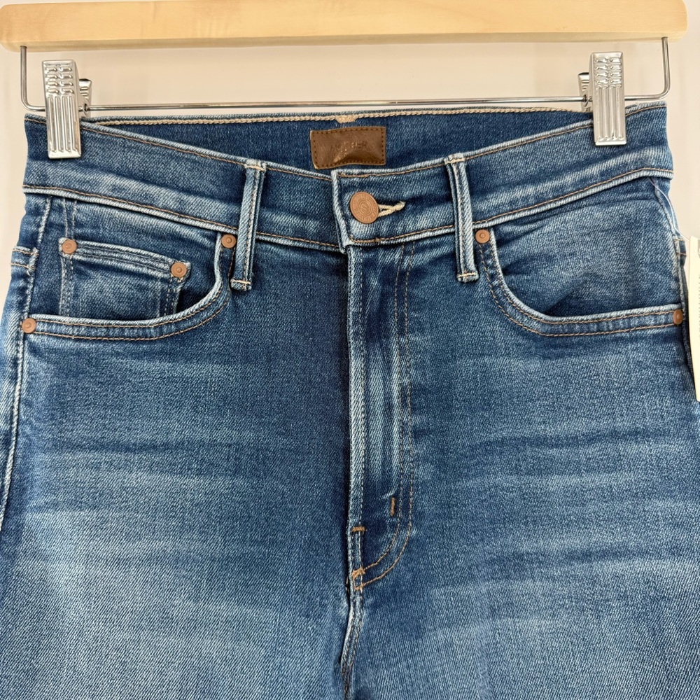 NWT MOTHER The Insider Crop Step Fray Work Hard Play Hard Size 26 - Picture 5 of 14